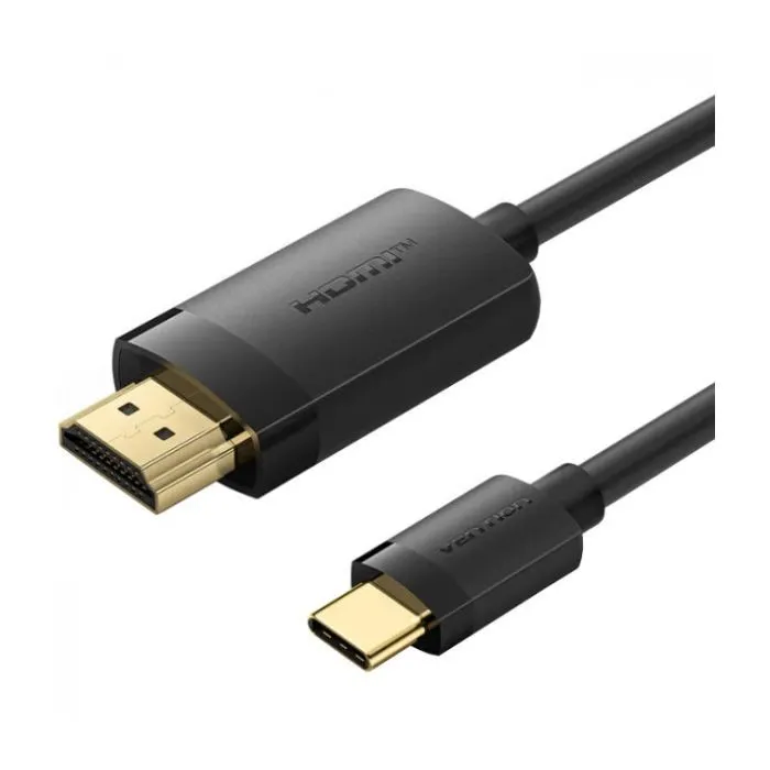 Кабель мультимедийный USB-C to HDMI M 2.0m 4K 60Hz black Vention (CRIBH)