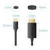 Кабель мультимедийный USB-C to HDMI M 2.0m 4K 60Hz black Vention (CRIBH) изображение 2