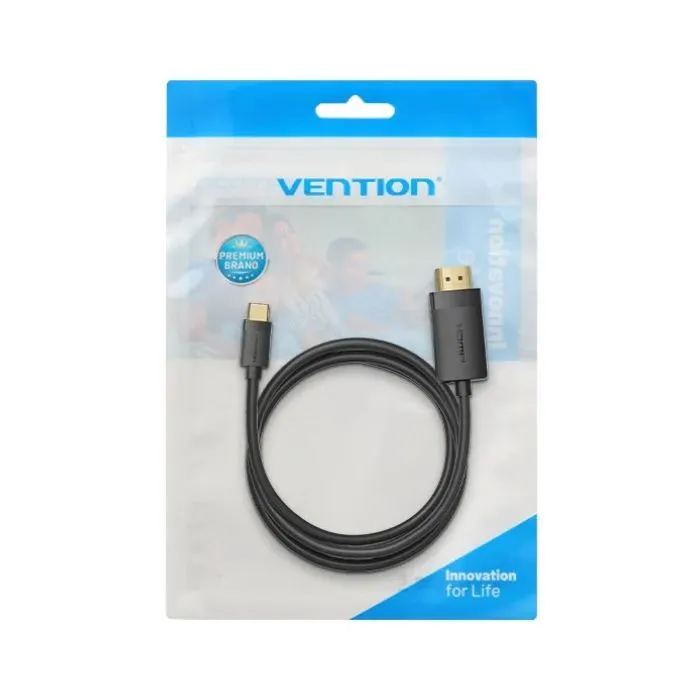 Кабель мультимедийный USB-C to HDMI M 2.0m 4K 60Hz black Vention (CRIBH) изображение 3