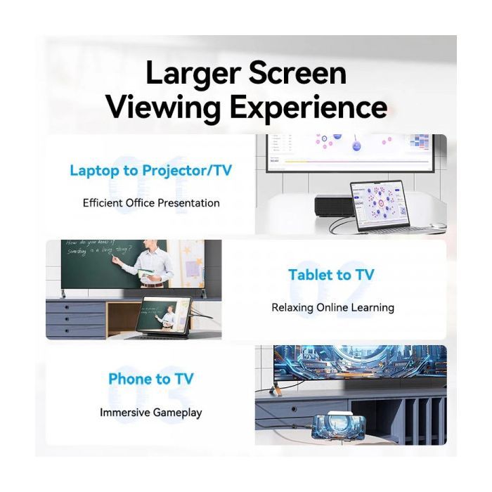 Кабель мультимедийный USB-C to HDMI M 2.0m 4K 60Hz black VENTION (CRIBH) изображение 6