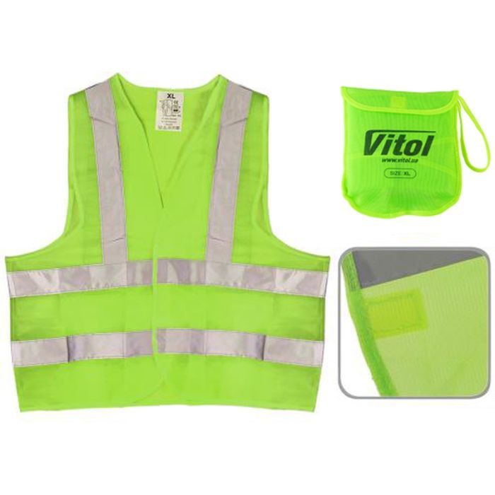 Жилет сигнальный VITOL зелений 116B XL (ЖБ002) изображение 2