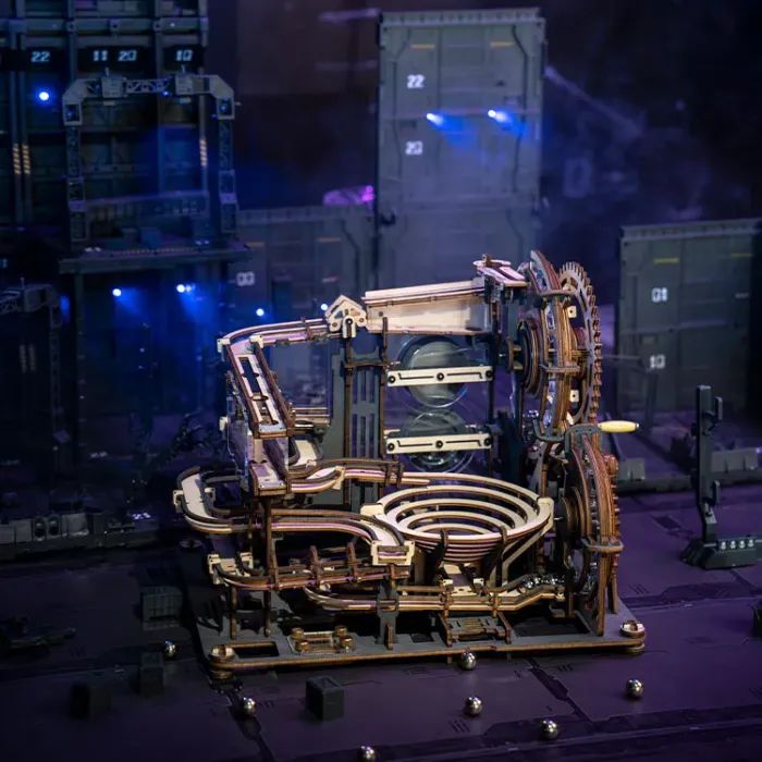 Конструктор Robotime Rokr дерев'яний 3D Мармурове нічне місто (LGA01) зображення 12
