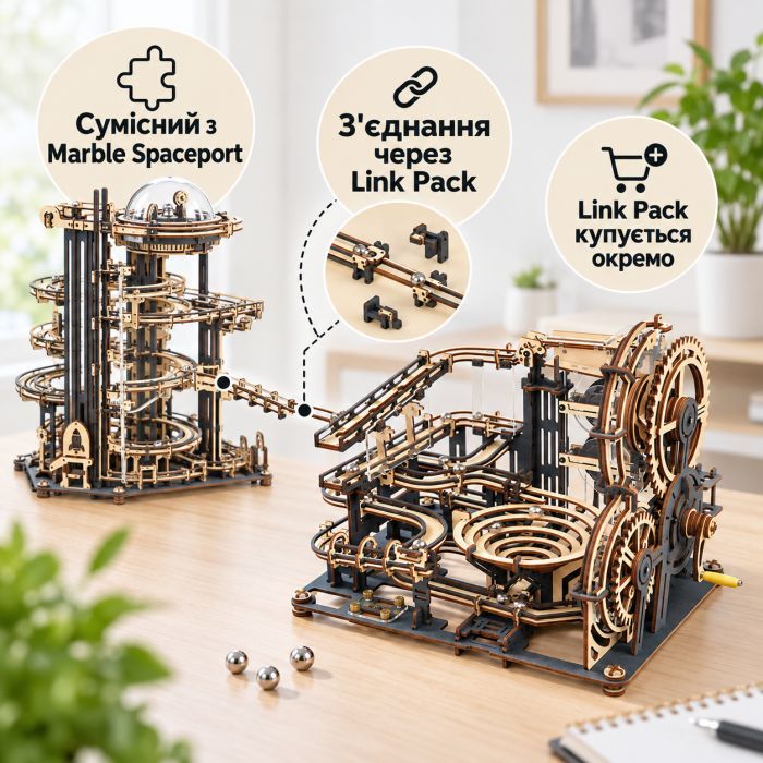 Конструктор Robotime Rokr дерев'яний 3D Мармурове нічне місто (LGA01) зображення 8