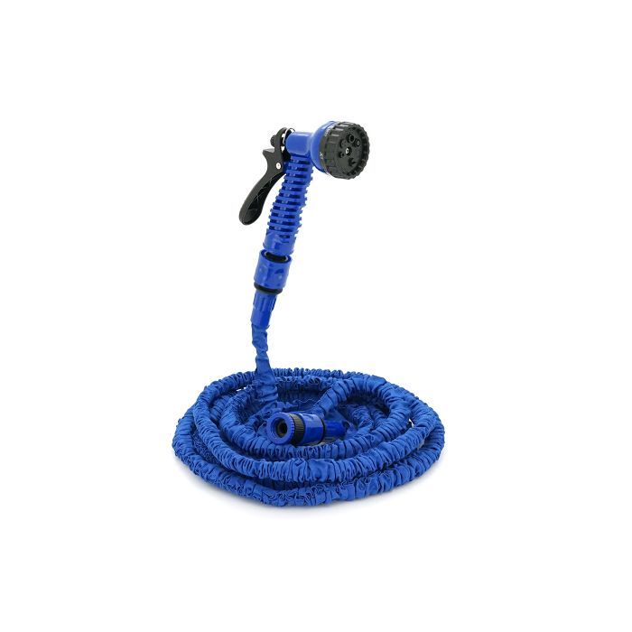 Поливочный шланг Voltronic KY-150B, 5-15м/50ft, + распылитель, насадка на кран, Blue, Box (KY-150B) изображение 3