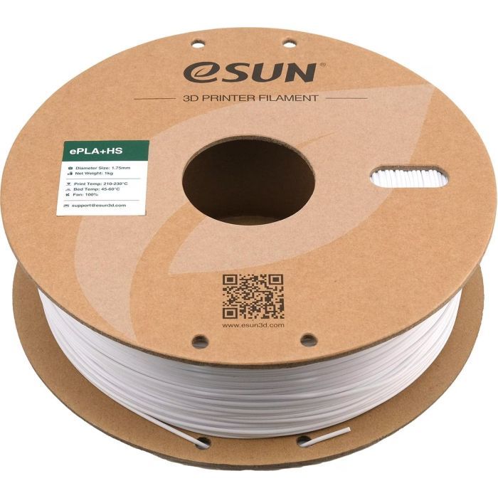 Пластик для 3D-принтера eSUN ePLA+HS, 1,75мм, 1кг, cold white (EPLA+HS-P175CW1) изображение 3