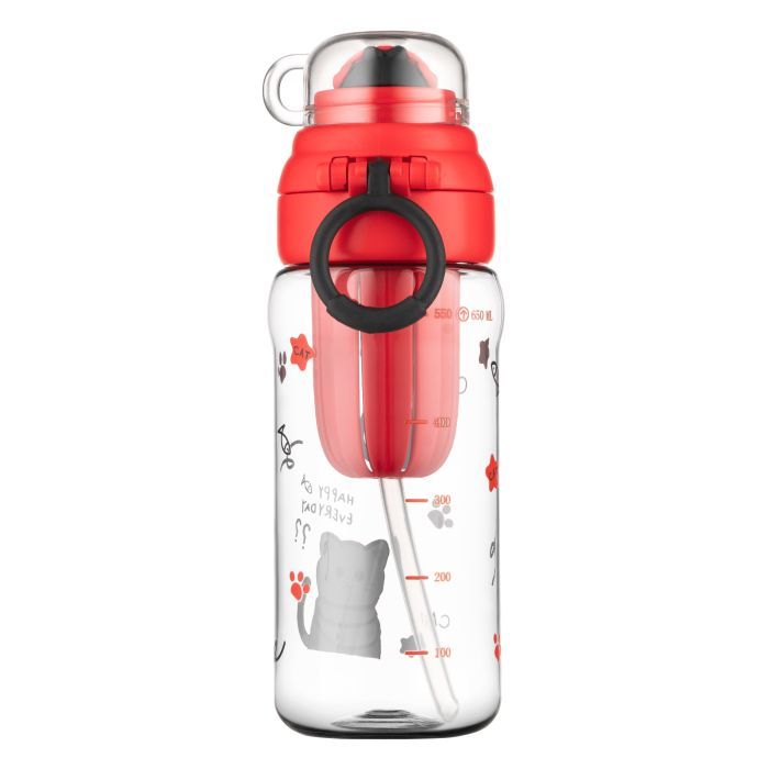 Бутылка для воды Ardesto Tale 650мл, пластик, червоний (AR2265TD) изображение 3