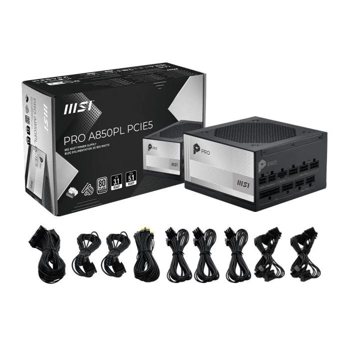 Блок живлення MSI 850W (PRO A850PL PCIE5) зображення 5