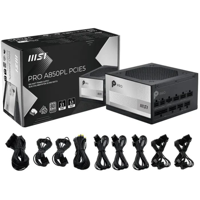 Блок питания MSI 850W (PRO A850PL PCIE5) изображение 5