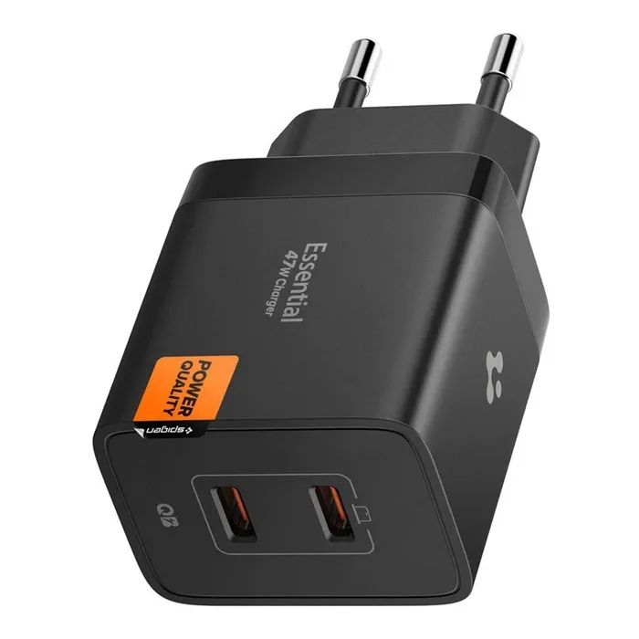 Зарядное устройство Spigen 2xUSB-C PD 47W black (ACH09457) изображение 4