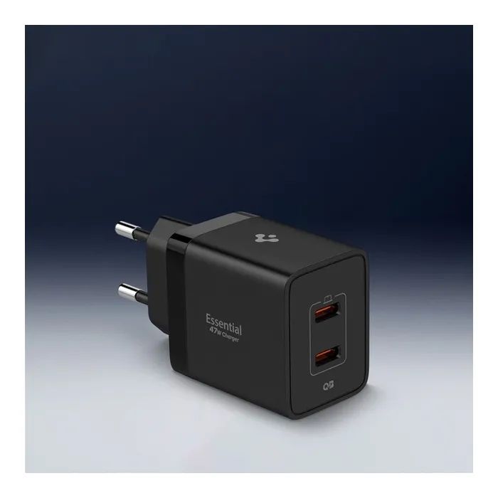 Зарядное устройство Spigen 2xUSB-C PD 47W black (ACH09457) изображение 5