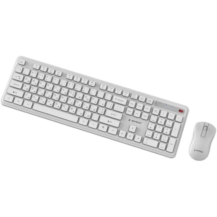 Комплект Gembird Slim Pro Business Wireless White (KBS-WPS-01-W-CYRL) изображение 5