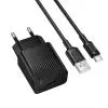 Зарядное устройство BOROFONE BAS71A USB + cable USB to USB-C 2.1A black (6941991122613)