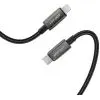 Дата кабель USB 2.0 AM to Lightning 1.2m 30W nylon black Acefast (6974316285410) изображение 4