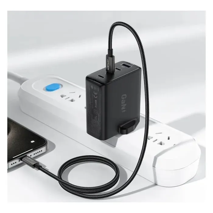 Дата кабель USB 2.0 AM to Lightning 1.2m 30W nylon black Acefast (6974316285410) изображение 6