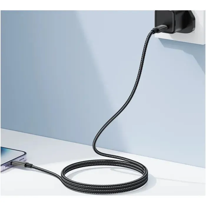 Дата кабель USB 2.0 AM to Lightning 1.2m 30W nylon black Acefast (6974316285410) изображение 7