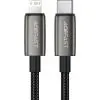 Дата кабель USB 2.0 AM to Lightning 1.2m 30W nylon black Acefast (6974316285410)