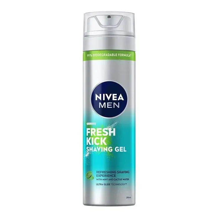 Гель для бритья Nivea MEN Fresh Kick Shaving Gel 200 мл (5900017078663)