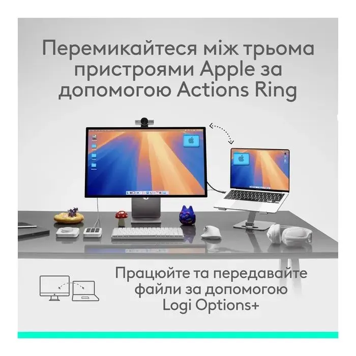 Мышка Logitech MX Master 4 for Mac Performance Bluetooth Space Black (910-007577) изображение 10