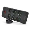 Сетевой фильтр питания Meilepai F33, 6 роз EU Black (F33-Black)