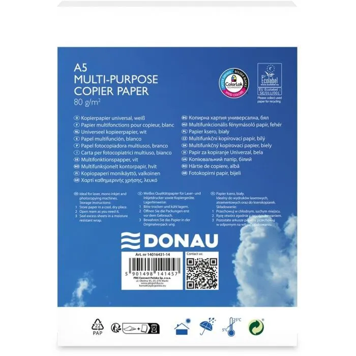 Бумага Donau A5 80г/м2 500арк Copier paper (5901498141457) изображение 5