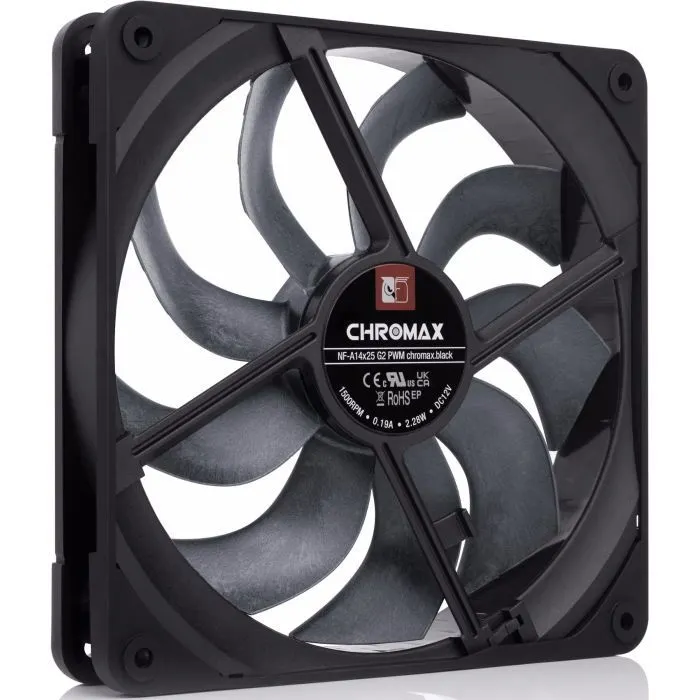 Кулер до корпусу Noctua NF-A14x25 G2 PWM CHROMAX.BLACK зображення 3