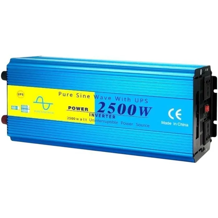 Автомобільний інвертор 12/220V 2500Вт, з функцією ДБЖ, чиста синусоїда Choetech (INV-C2500WUPS-EU)