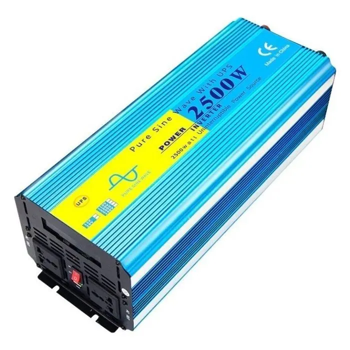 Автомобільний інвертор 12/220V 2500Вт, з функцією ДБЖ, чиста синусоїда Choetech (INV-C2500WUPS-EU) зображення 2