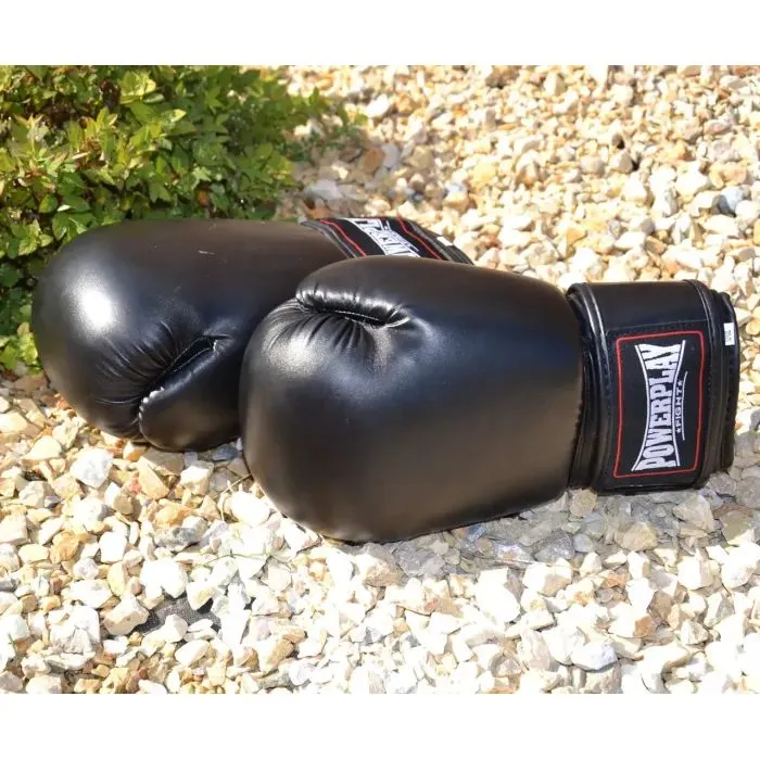 Боксерські рукавички PowerPlay 3004 Classic Чорні 6 унцій (PP_3004_6oz_Black) зображення 6