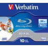 Диск BD Verbatim DL 50Gb 6x Jewel 10шт Wide Printabl (43736) изображение 2