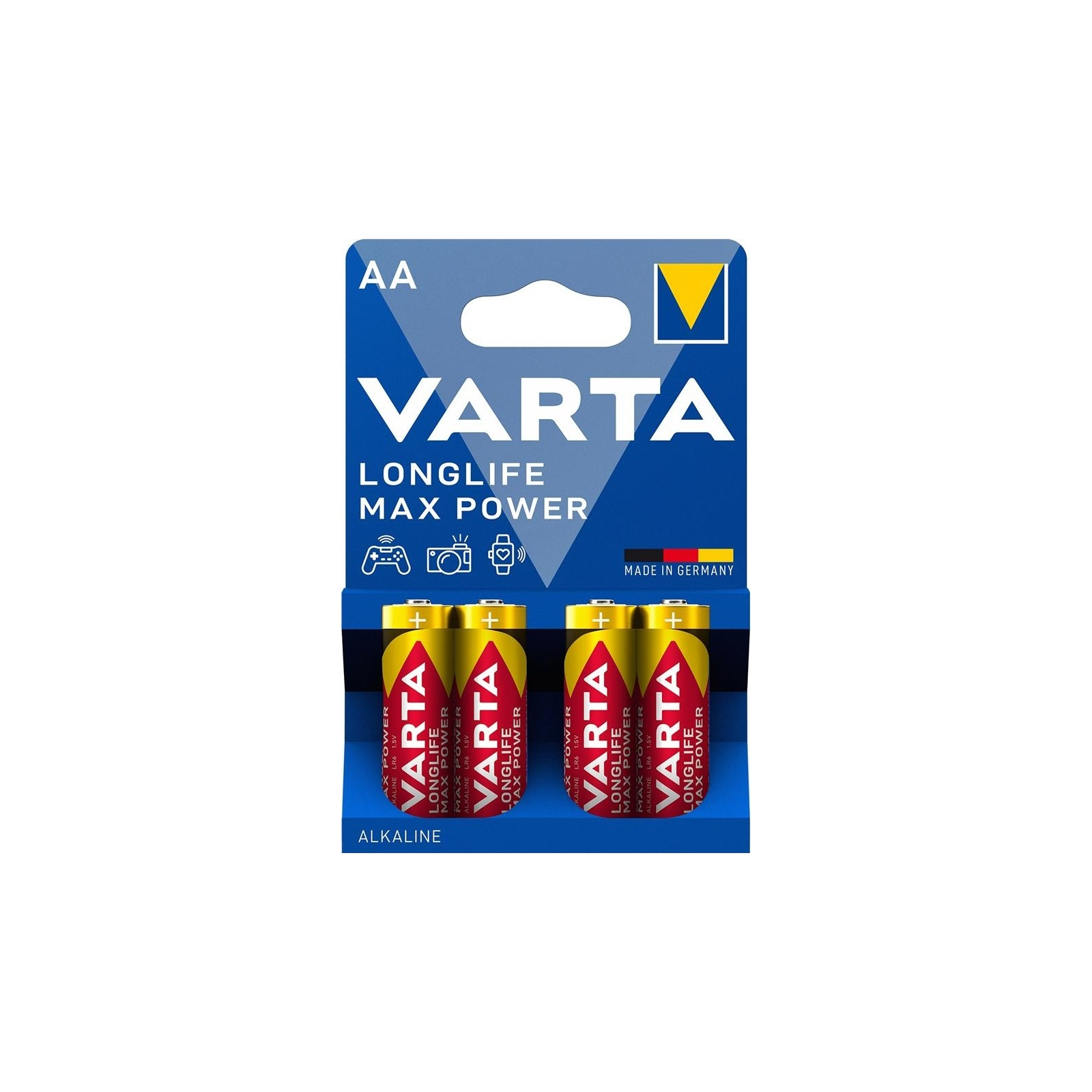 Батарейка Varta AA Longlife Max Power лужна * 4 (04706101404)