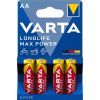 Батарейка Varta AA Longlife Max Power лужна * 4 (04706101404)