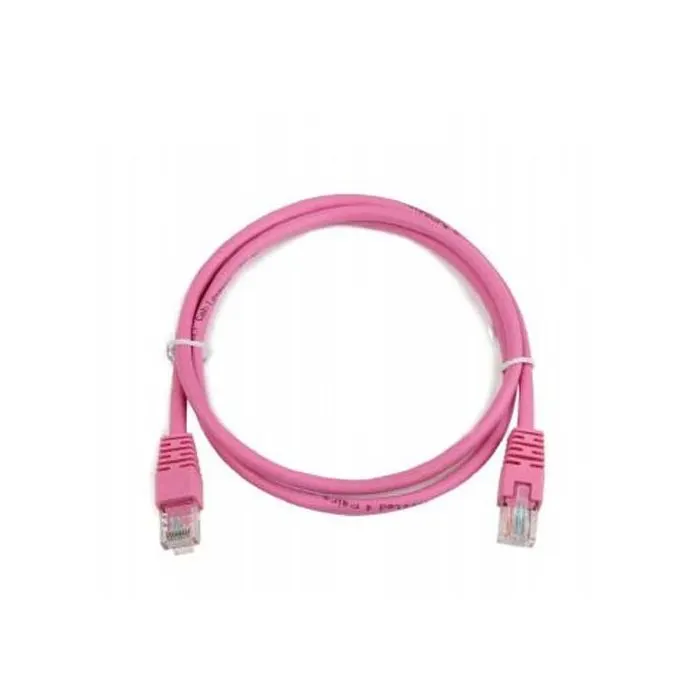 Патч-корд 0.5м, UTP, cat.5e, CCA, pink Cablexpert (PP12-0.5M/RO) зображення 2