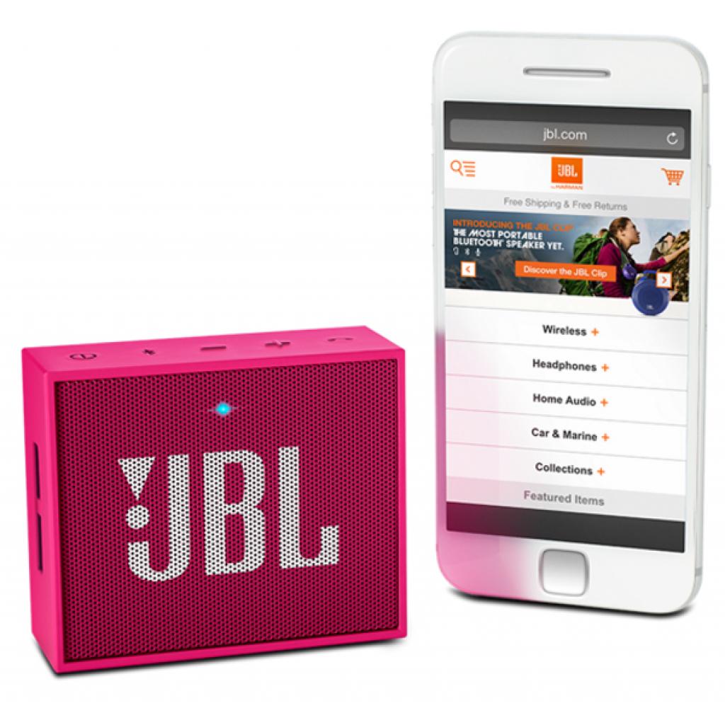 Акустична система JBL GO Pink (JBLGOPINK) зображення 7