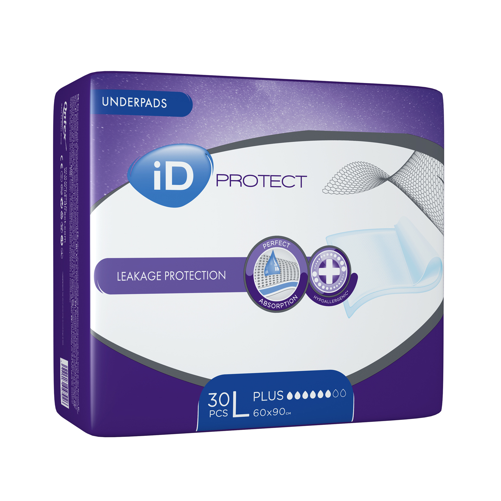 Пеленки для младенцев ID Protect 60x90 30 шт (5411416047926) изображение 2