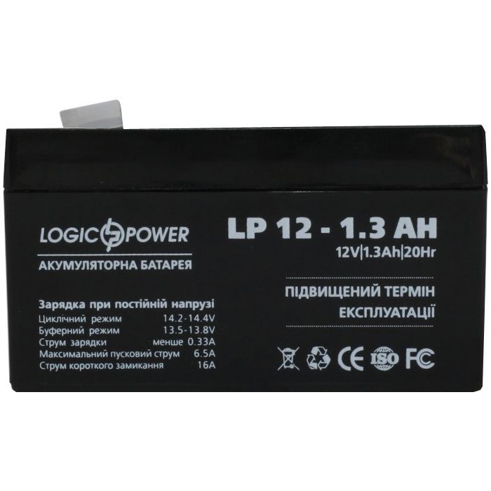 Батарея до ДБЖ LogicPower LPM 12В 1.3 Ач (4131)