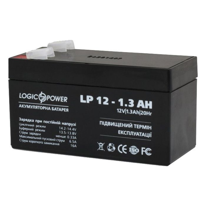 Батарея до ДБЖ LogicPower LPM 12В 1.3 Ач (4131) зображення 2