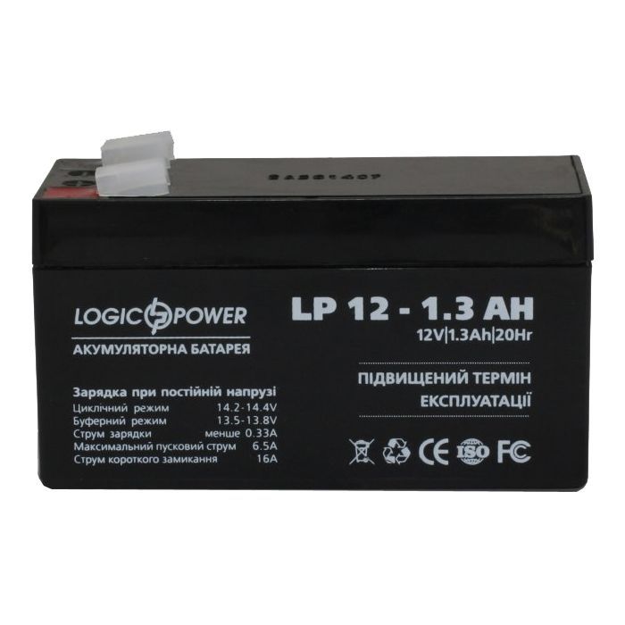 Батарея до ДБЖ LogicPower LPM 12В 1.3 Ач (4131) зображення 4