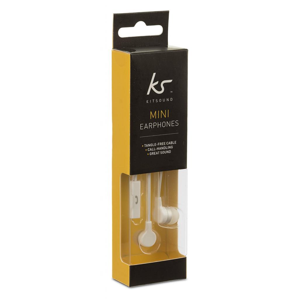 Наушники KitSound KS Mini In-Ear Headphones with In-Line Mic White (KSMINIWH) изображение 5