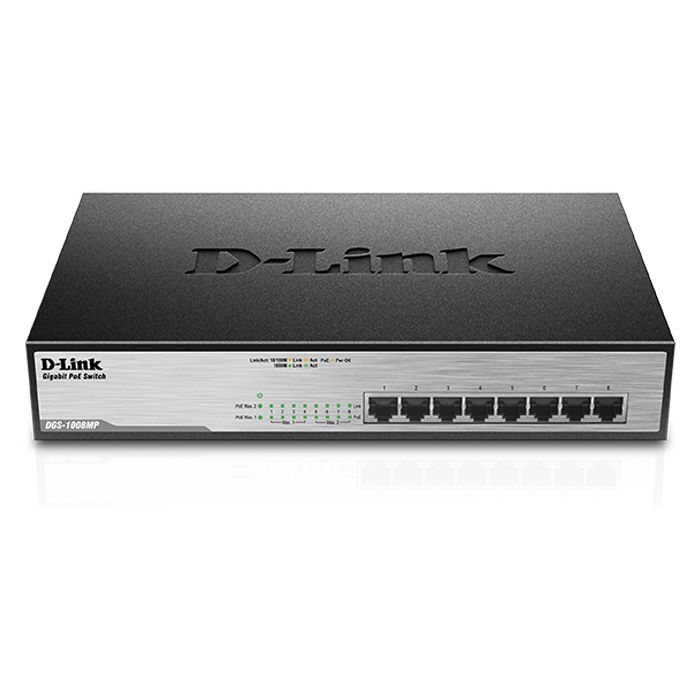 Комутатор мережевий D-Link DGS-1008MP