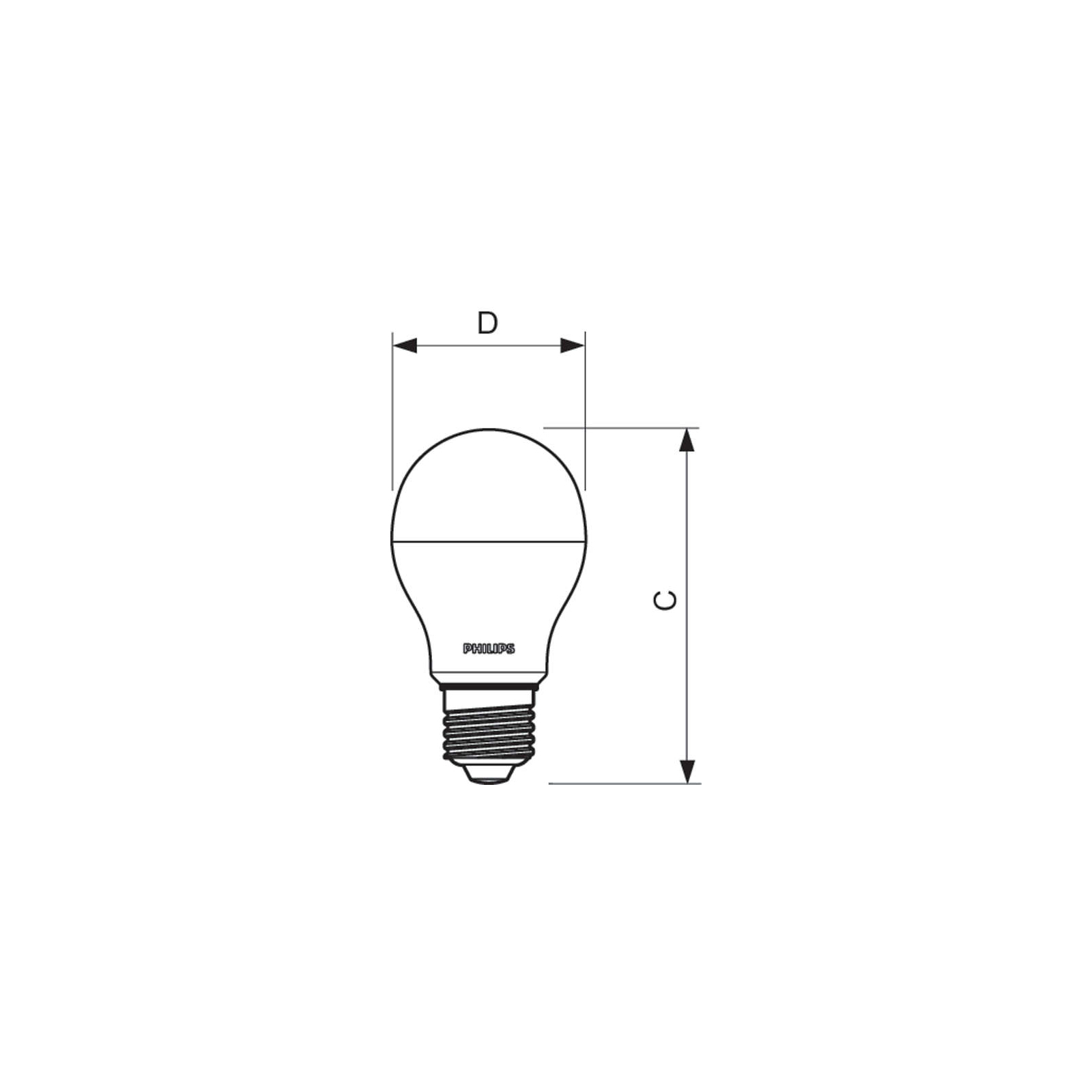 Лампочка Philips Bulb E27 7.5-60W 3000K 230V A55 (1+1) (8711500817648) зображення 2