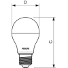 Лампочка Philips Bulb E27 7.5-60W 3000K 230V A55 (1+1) (8711500817648) зображення 2