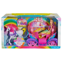 Кукла Barbie Радужная принцесса с каретой и единорогом (DPY38) изображение 5