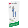 Дата кабель USB 2.0 AM to Micro 5P 1.0m blue Cellularline (USBDATACMICROUSBB) зображення 3