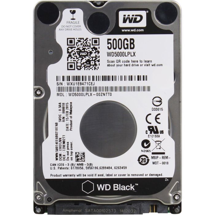 Жорсткий диск для ноутбука 2.5" 500GB WD (# WD5000LPLX-FR#)