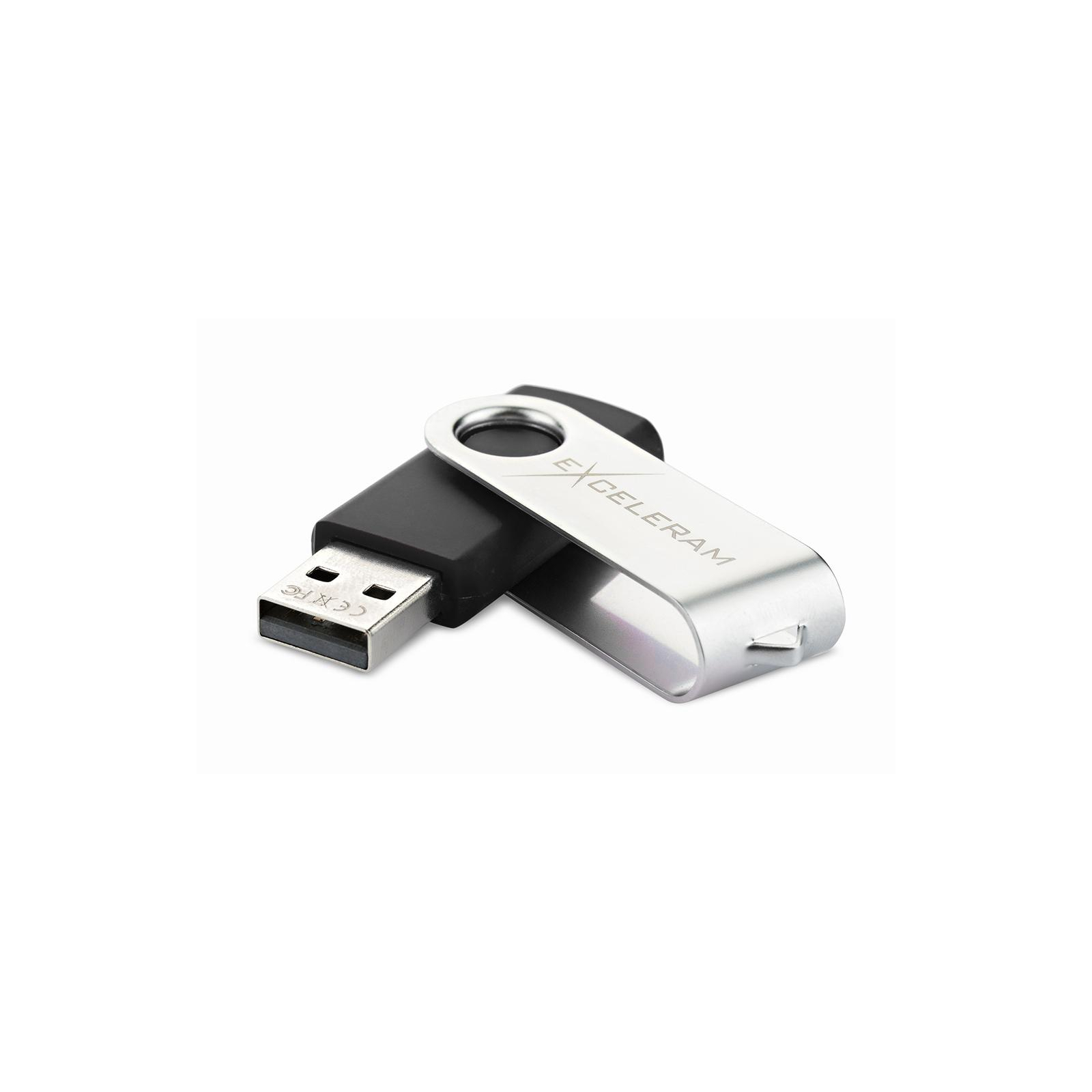 USB флеш накопичувач eXceleram 64GB P1 Series Silver/Black USB 2.0 (EXP1U2SIB64) зображення 2