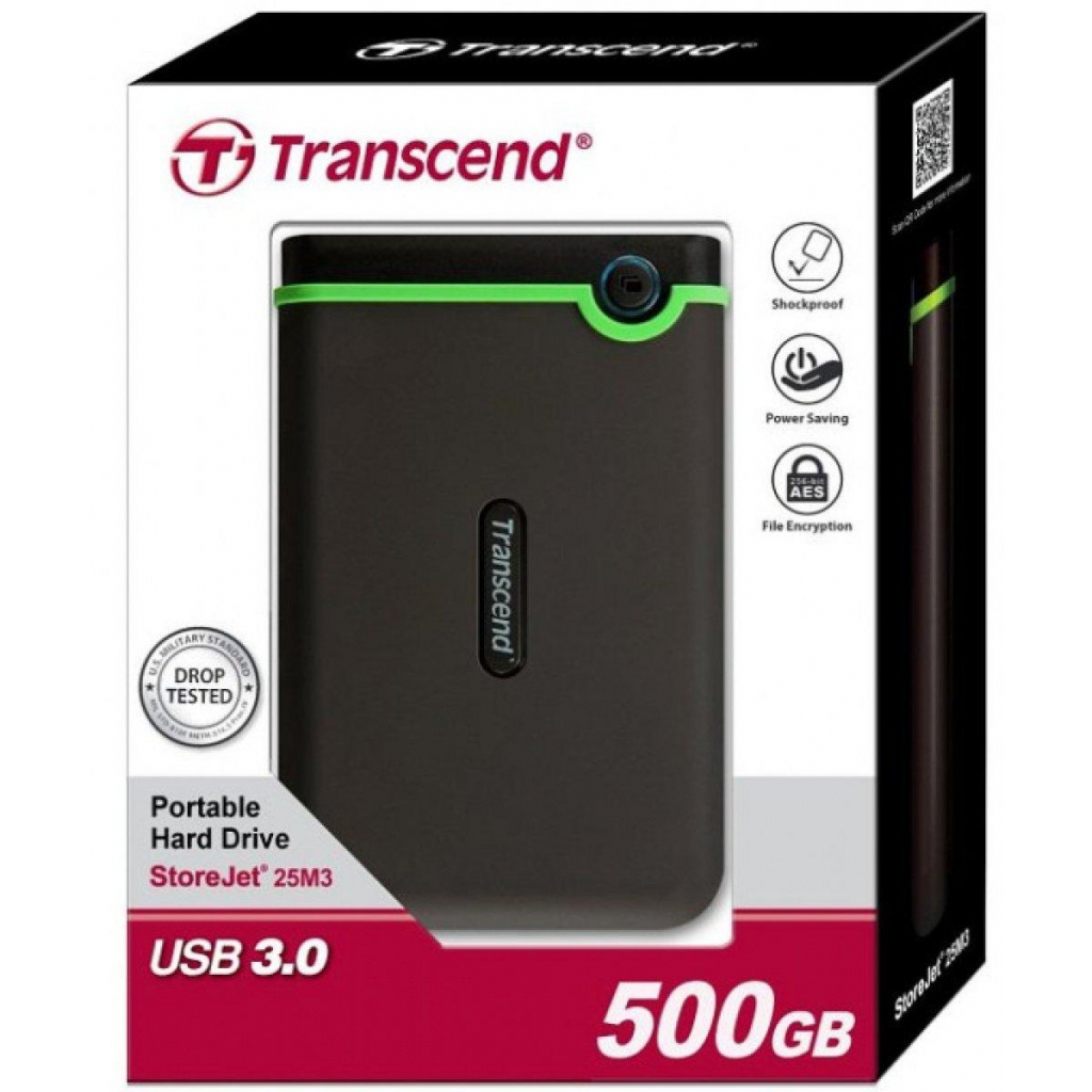 Внешний жесткий диск 2.5" 500GB Transcend (TS500GSJ25M3S) изображение 4