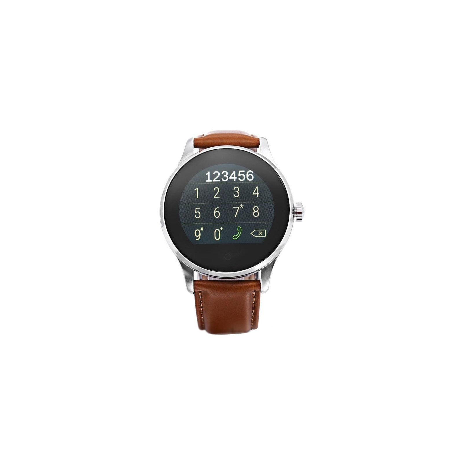 Смарт-часы UWatch K88H Black Leather Strap (F_59768)