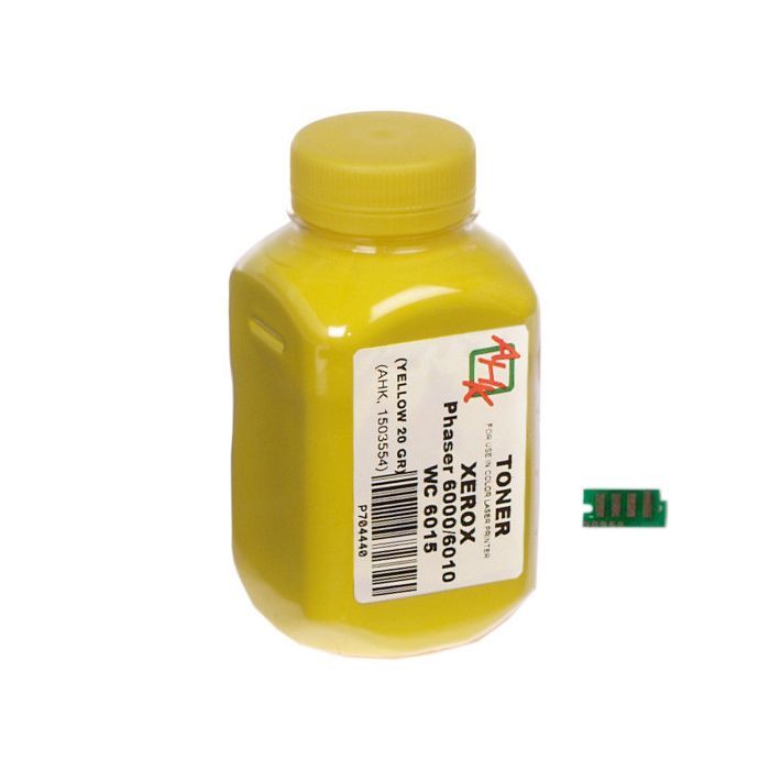 Тонер Xerox Phaser 6000/6010, 20г Yellow +chip AHK (1500254)