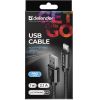 Дата кабель USB 2.0 AM to Lightning 1.0m ACH01-03T PRO Black Defender (87808) изображение 3