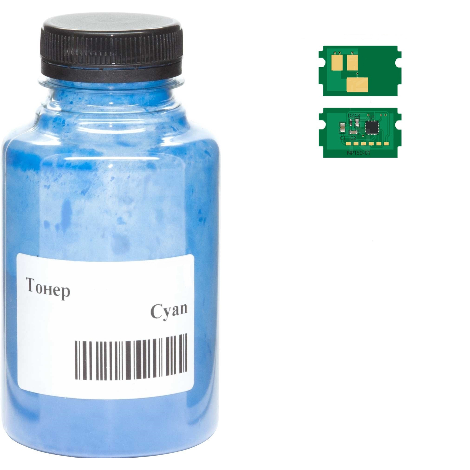 Тонер Kyocera TK-5240, 90г Cyan +chip AHK (3203561)